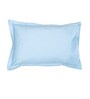 Blue Solid 600 TC Cotton 1 Double Bedcover with 2 Pillow cover