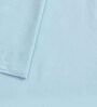 Blue Solid 600 TC Cotton 1 Double Bedcover with 2 Pillow cover