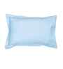 Blue Solid 600 TC Cotton 1 Double Bedcover with 2 Pillow cover