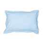 Blue Solid 600 TC Cotton 1 Double Bedcover with 2 Pillow cover