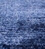 Blue Solid Bamboo Silk 6 ft X 9 ft Hand Woven Carpet