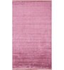 Blue Solid Bamboo Silk 6 ft X 9 ft Hand Woven Carpet