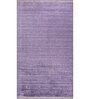 Blue Solid Bamboo Silk 6 ft X 9 ft Hand Woven Carpet