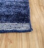Blue Solid Bamboo Silk 6 ft X 9 ft Hand Woven Carpet