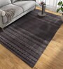 Blue Solid Bamboo Silk 6 ft X 9 ft Hand Woven Carpet