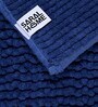 Blue Solid Chenille 24x16 Inches AntiSkid Bath Mats (Set of 2)