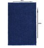 Blue Solid Chenille 24x16 Inches AntiSkid Bath Mats (Set of 2)