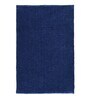 Blue Solid Chenille 24x16 Inches AntiSkid Bath Mats (Set of 2)