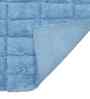 Blue Solid Cotton 16x24 Inches Anti Skid Bath Mat