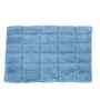 Blue Solid Cotton 16x24 Inches Anti Skid Bath Mat