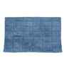 Blue Solid Cotton 20x31 Inches Anti Skid Bath Mat