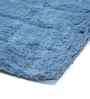 Blue Solid Cotton 20x31 Inches Anti Skid Bath Mat