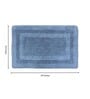 Blue Geometric Cotton 24x16 Inches AntiSkid Bath Mat