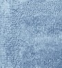 Blue Geometric Cotton 24x16 Inches AntiSkid Bath Mat