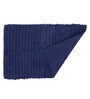 Blue Solid Cotton 24x16 Inches AntiSkid Bath Mat