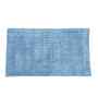 Blue Solid Cotton 28x47 Inches Anti Skid Bath Mat