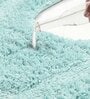 Blue Solid Cotton 31.5x20 Inches Max Absorbant Bath Mat