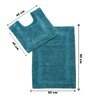 Blue Solid Cotton 31.5x20 Inches Max Absorbant Bath Mat