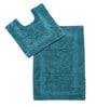 Blue Solid Cotton 31.5x20 Inches Max Absorbant Bath Mat