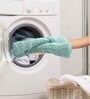 Blue Solid Cotton 31.5x20 Inches Max Absorbant Bath Mat