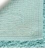 Blue Solid Cotton 31.5x20 Inches Max Absorbant Bath Mat