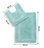 Blue Solid Cotton 31.5x20 Inches Max Absorbant Bath Mat