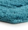 Blue Solid Cotton 31.5x20 Inches Max Absorbant Bath Mat