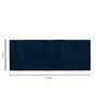 Blue Solid Cotton 32x10 Inches Antiskid Stair Mats (1Pc)