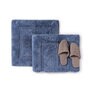 Blue Solid Cotton 32x20 Inches AntiSkid Bath Mat