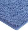 Blue Solid Cotton AntiSkid Bathmat