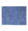 Blue Solid Cotton AntiSkid Bathmat