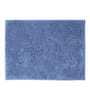 Blue Solid Cotton AntiSkid Bathmat
