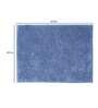 Blue Solid Cotton AntiSkid Bathmat