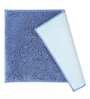 Blue Solid Cotton AntiSkid Bathmat