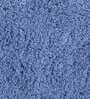 Blue Solid Cotton AntiSkid Bathmat