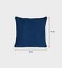 Blue Solid Cotton Self Design Cushion Cover
