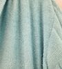 Blue Solid Cotton Unisex Bath Robe (S)