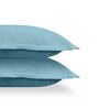 Blue Solid GSM 300 Pure Cotton King Size Bedcover With 2 Pillow Covers
