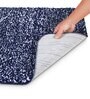 Blue Solid Microfiber 27 x 20 Inches AntiSkid Bath Mat