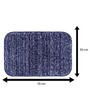 Blue Solid Microfiber 27 x 20 Inches AntiSkid Bath Mat