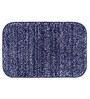 Blue Solid Microfiber 27 x 20 Inches AntiSkid Bath Mat