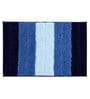 Blue Striped MicroFibre 14x10 Inches Antiskid Bath Mats
