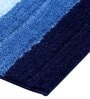 Blue Striped MicroFibre 14x10 Inches Antiskid Bath Mats