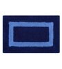 Blue Geometric MicroFibre 14x10 Inches Antiskid Bath Mats