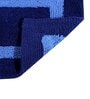 Blue Geometric MicroFibre 14x10 Inches Antiskid Bath Mats
