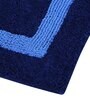 Blue Geometric MicroFibre 14x10 Inches Antiskid Bath Mats