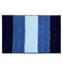 Blue Striped MicroFibre 15x10 Inches Antiskid Bath Mats