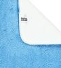 Blue Solid Microfibre 20x14 Inches AntiSkid Bath Mats (Set of 2)
