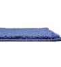 Blue Solid Microfibre 23x15 Inches AntiSkid Bath Mat