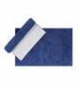 Blue Solid Microfibre 23x15 Inches AntiSkid Bath Mat